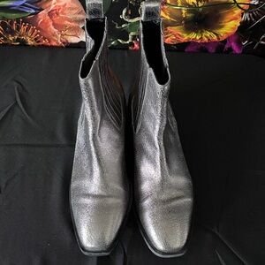 Seychelles Silver Ankle Boots